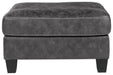 Venaldi Gunmetal Ottoman - Gate FurnitureOttoman