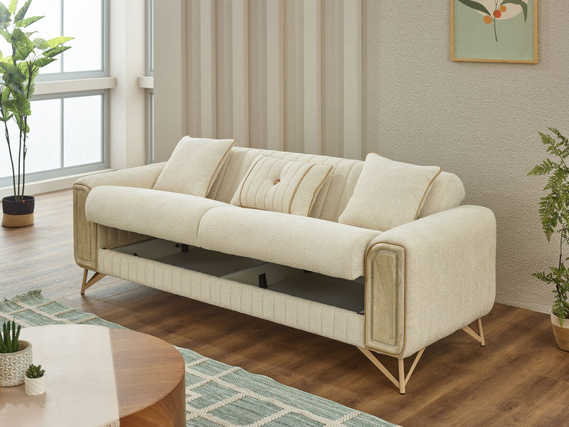 Venta Convertible Loveseat in Cream - 200-SIM-VEN-CALVE03-2
