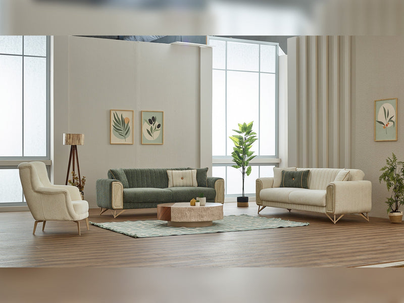 Venta Convertible Loveseat in Green - 200-SIM-VEN-CALVE14-2