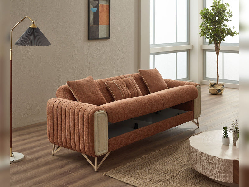 Venta Convertible Sofa in Brown - 200-SIM-VEN-CALVE10-3