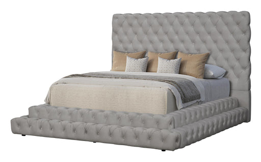 Vera - Gray Upholstered Queen Bed with USB Charger - B151-Q-Bed
