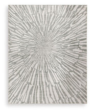 Verland Gray/White Washable 7'6" x 9'6" Area Rug - R407431