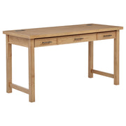 Vermes 55-inch 3-drawer Writing Desk with Power Outlet Light Ash - 802061