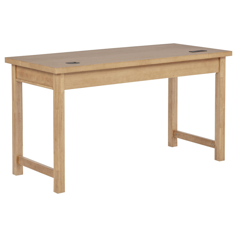 Vermes 55-inch 3-drawer Writing Desk with Power Outlet Light Ash - 802061