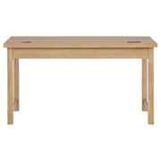 Vermes 55-inch 3-drawer Writing Desk with Power Outlet Light Ash - 802061