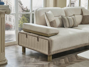 Verona Convertible Loveseat in Cream - 200-MAX-VER-GIR03-GIR05-2