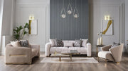 Veronica Love Seat (Silver Vizon) - Lara FurnitureLoveseat