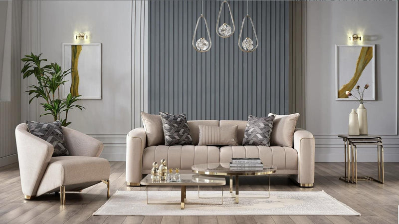 Veronica Sleeper (Silver Vizon) Living Room Set - Lara FurnitureLiving Room Set