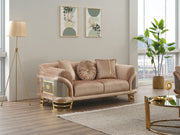 Versace Stationary Loveseat Beige in Beige - 101-VER-STAR14240-2