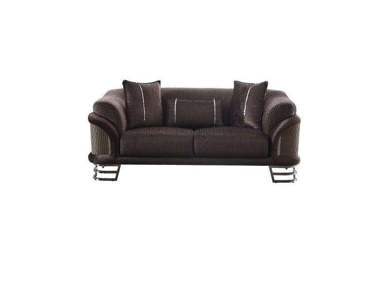 Versace Stationary Loveseat Dark Grey in Dark Grey - 101-VER-STAR14245-2