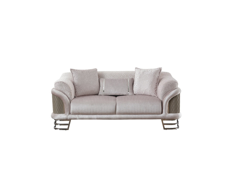 Versace Stationary Loveseat Light Grey in Light Grey - 101-VER-STAR14244-2