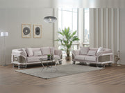 Versace Stationary Loveseat Light Grey in Light Grey - 101-VER-STAR14244-2