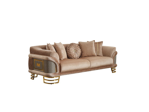 Versace Stationary Sofa Beige in Beige - 101-VER-STAR14240-3