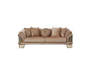 Versace Stationary Sofa Beige in Beige - 101-VER-STAR14240-3