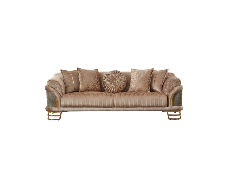 Versace Stationary Sofa Beige in Beige - 101-VER-STAR14240-3