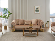 Versace Stationary Sofa Beige in Beige - 101-VER-STAR14240-3