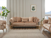 Versace Stationary Sofa Beige in Beige - 101-VER-STAR14240-3