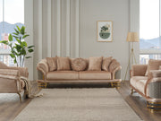 Versace Stationary Sofa Beige in Beige - 101-VER-STAR14240-3
