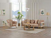 Versace Stationary Sofa Beige in Beige - 101-VER-STAR14240-3
