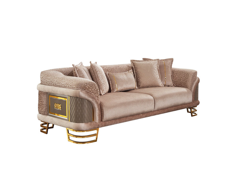 Versace Stationary Sofa Cream in Cream - 101-VER-STAR13553-3