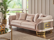 Versace Stationary Sofa Cream in Cream - 101-VER-STAR13553-3