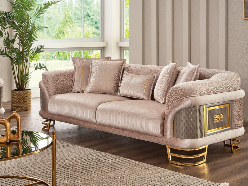 Versace Stationary Sofa Cream in Cream - 101-VER-STAR13553-3