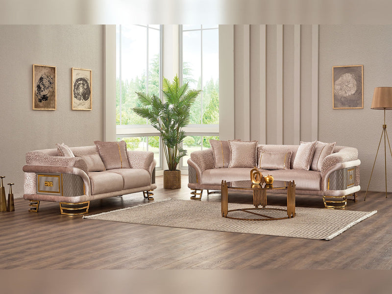 Versace Stationary Sofa Cream in Cream - 101-VER-STAR13553-3