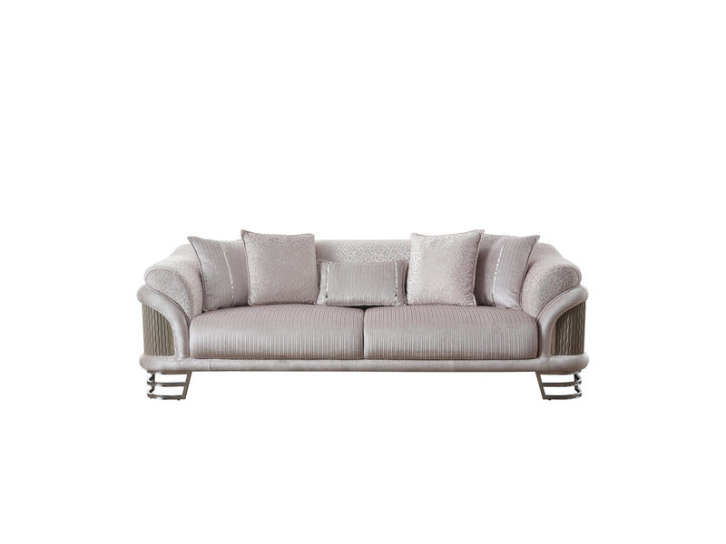 Versace Stationary Sofa Light Grey in Light Grey - 101-VER-STAR14244-3