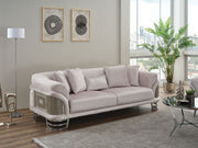 Versace Stationary Sofa Light Grey in Light Grey - 101-VER-STAR14244-3