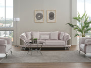 Versace Stationary Sofa Light Grey in Light Grey - 101-VER-STAR14244-3