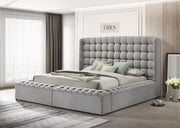 B801 - Versaley Grey Queen Grey Storage Bed - B801-Grey-Queen