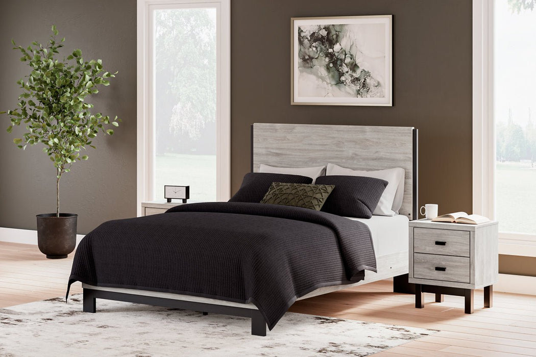 Vessalli Gray Queen Panel Bed - Gate FurnitureQueen Bed