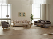 Veyron Stationary Sofa in Cream - 200-SIM-VEY-STAR553-3