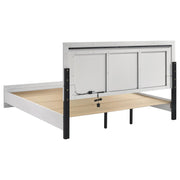 Viana 4-Piece Touch-Control LED Eastern King Bedroom Set White High Gloss - 225211KE-S4