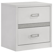 Viana 4-Piece Touch-Control LED Eastern King Bedroom Set White High Gloss - 225211KE-S4