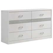 Viana 4-Piece Touch-Control LED Eastern King Bedroom Set White High Gloss - 225211KE-S4