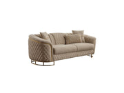 Victoria 3-pieces (Sofa & Loveseat & Chair) Livingroom Set Cream in Cream - 101-VIC-GIR03-321
