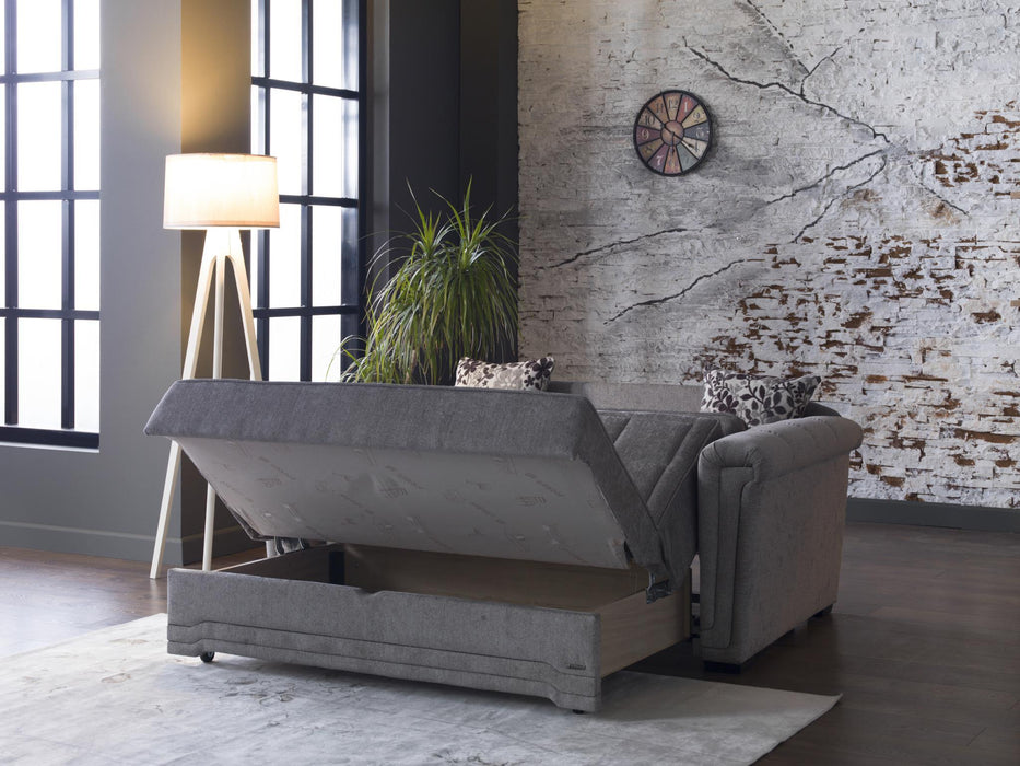 Victoria Love Seat (Valencia Gray) 3 Pieces - Gate FurnitureLoveseat