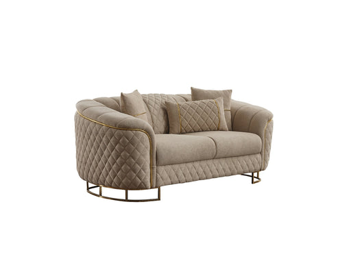 Victoria Stationary Loveseat Cream in Cream - 101-VIC-GIR03-2