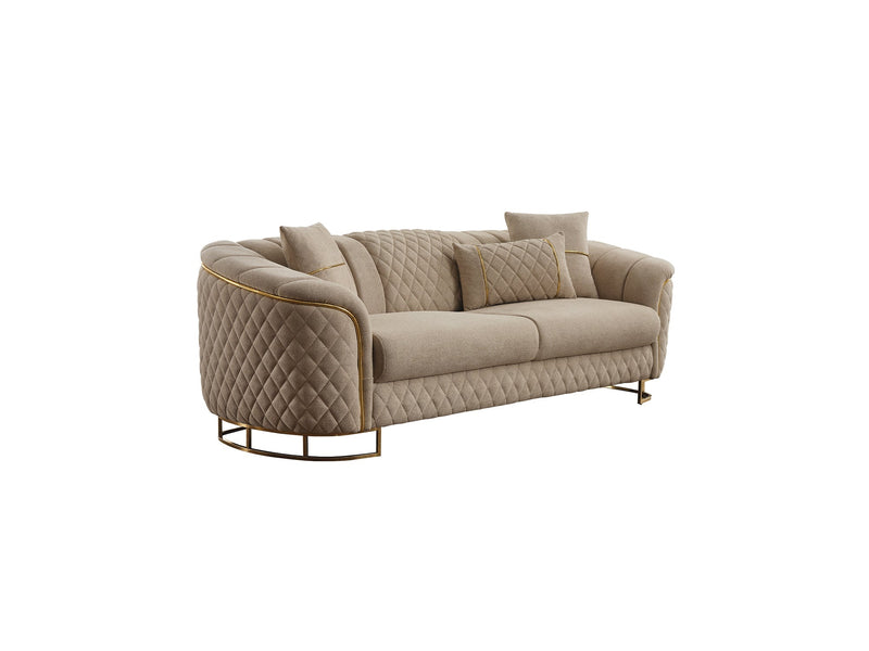 Victoria Stationary Sofa Cream in Cream - 101-VIC-GIR03-3