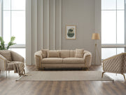 Victoria Stationary Sofa Cream in Cream - 101-VIC-GIR03-3