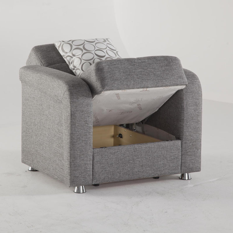Vision 3 Seat Sleeper (Diego Gray) 1 Piece - Lara FurnitureSleeper Sofa