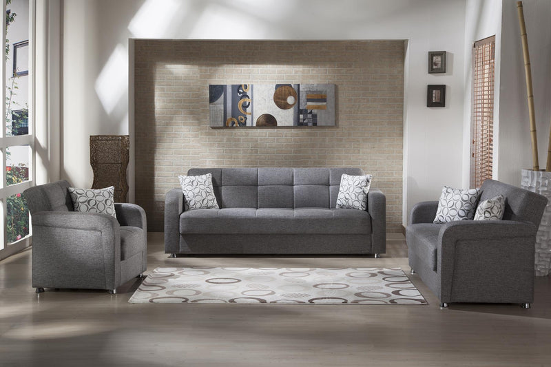 Vision Love Seat (Diego Gray) 2 Pieces - Lara FurnitureLoveseat