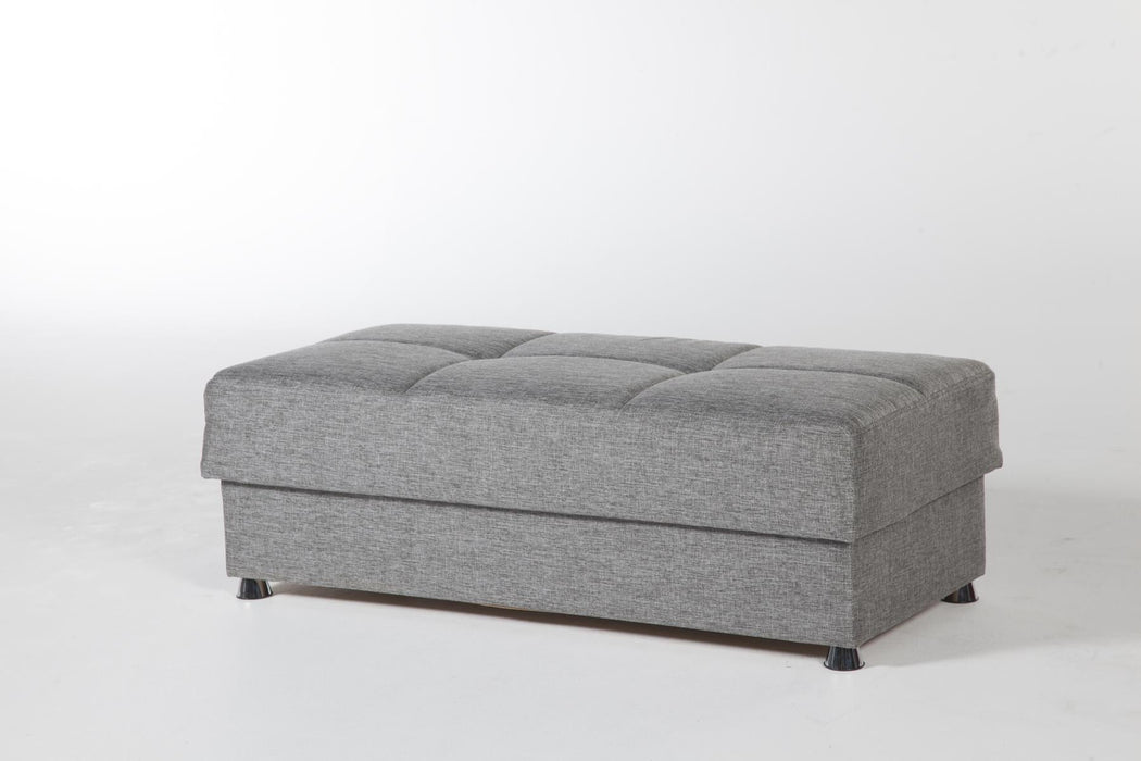 Vision Ottoman (Diego Gray) 1 Piece - Gate FurnitureOttoman