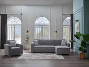 Vision Sectional Love Seat Part(Koopsi Gray) - 15-VIS-203385-05-L