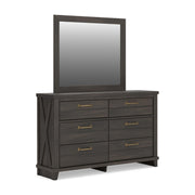 Vonitta Bay Dark Brown Dresser and Mirror - PCB2648B1