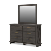 Vonitta Bay Dark Brown Dresser and Mirror - PCB2648B1