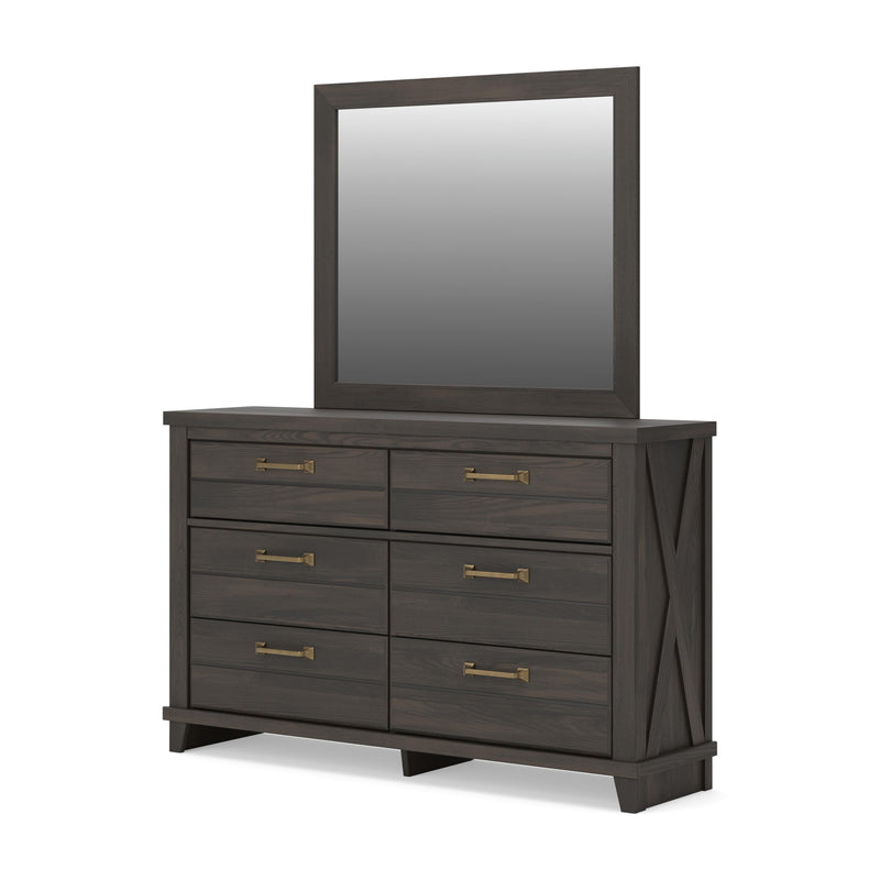 Vonitta Bay Dark Brown Dresser and Mirror - PCB2648B1