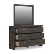 Vonitta Bay Dark Brown Dresser and Mirror - PCB2648B1