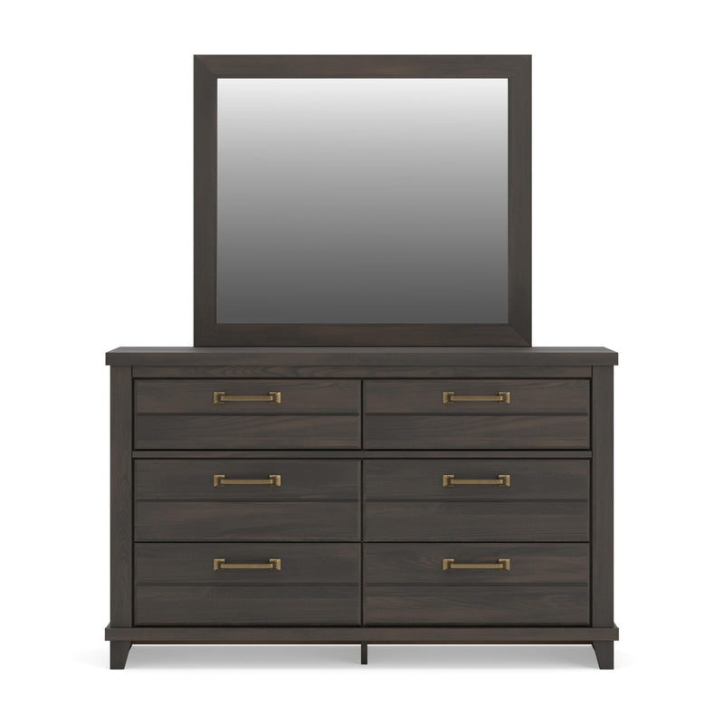Vonitta Bay Dark Brown Dresser and Mirror - PCB2648B1